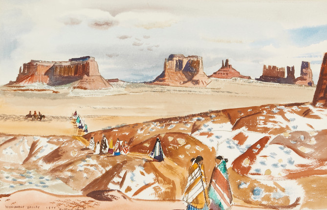 Bonhams : Millard Owen Sheets (1907 1989) Monument Valley sight 14 x