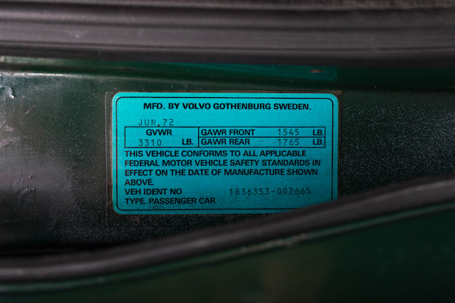 1972 Volvo P1800 ES Sports Wagon  Chassis no. 1836353-002665 image 16