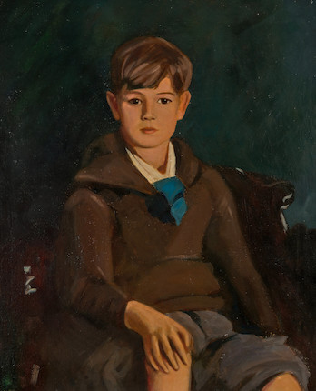 Robert Henri (1865-1929) Portrait of Cameron Cecil 32 x 26 in. (81.3 x 66 cm.) (Painted in 1925.) image 1