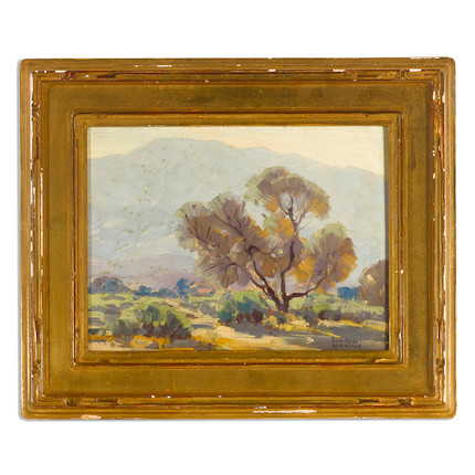 Bonhams : Sam Hyde Harris (1889-1977) Mountains and Trees 12 x 16 in ...