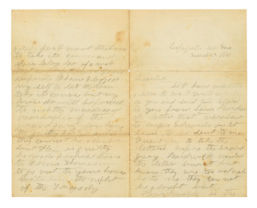 Bonhams : THE MOST IMPORTANT JESSE JAMES LETTER EXTANT. JAMES, JESSE ...