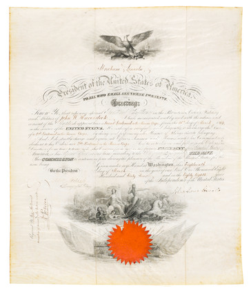 Bonhams : Lincoln, Abraham. 1809-1865. Document Signed On Vellum 