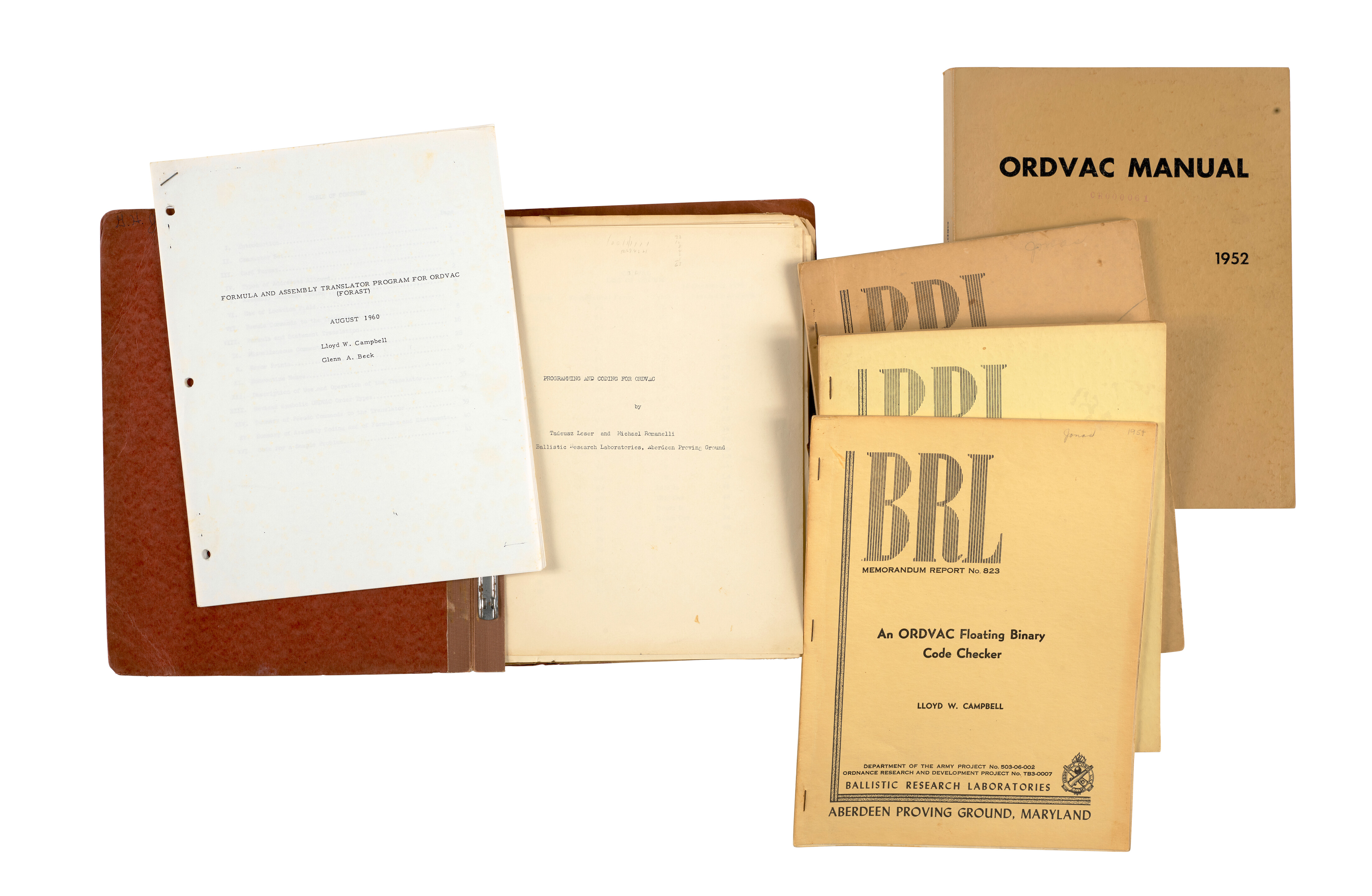 Bonhams ORDVAC 6 manuals and reports