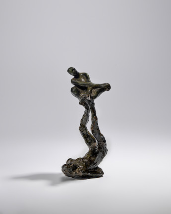 AUGUSTE RODIN (1840-1917) Acrobate, dit aussi 'Le jongleur' 11 1/4 in (28.5 cm) (height) (Conceived circa 1892-1895,  this bronze version cast in October 1953 by the Georges Rudier foundry in a numbered edition of 13 plus one unnumbered cast) image 1