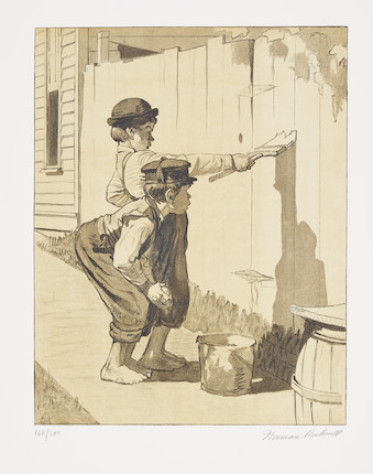 Norman Rockwell (1894-1978); Tom Sawyer Suite; image 1