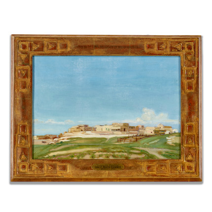 Ernest Martin Hennings (1886-1956) Laguna Pueblo 10 x 14 in. framed 13 1/2 x 17 1/2 in. image 3