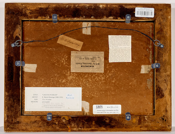 Ernest Martin Hennings (1886-1956) Laguna Pueblo 10 x 14 in. framed 13 1/2 x 17 1/2 in. image 2