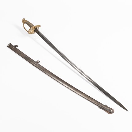 Bonhams Skinner : Rare Variant Pattern Model 1850 Foot Officer's Sword ...