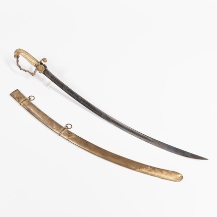 Bonhams Skinner : Eagle Pommel Artillery Officer's Sword And Scabbard