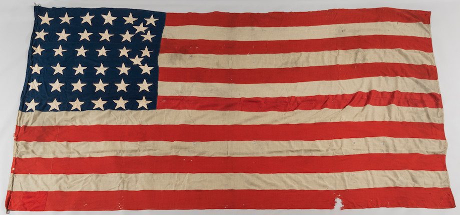 Bonhams Skinner : Large 35-Star United States Flag