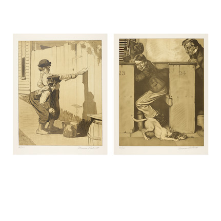 Norman Rockwell (1894-1978); Tom Sawyer Suite; image 1