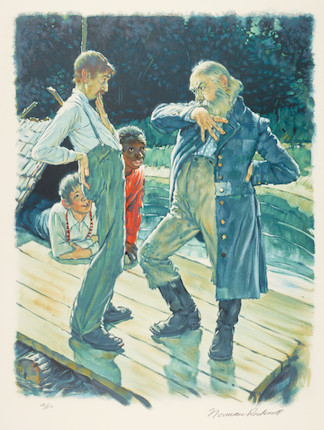 Norman Rockwell (1894-1978); Huckleberry Finn Suite; image 2