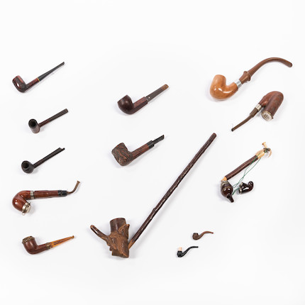 Bonhams Skinner : Collection of Thirteen Vintage Tobacco Pipes