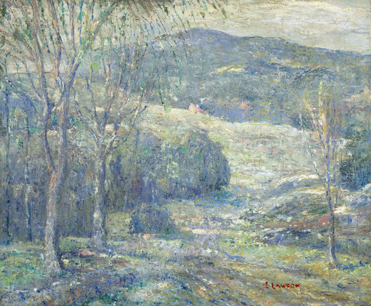 Ernest Lawson (1873-1939) Winter Hills 20 1/4 x 24 1/4 in. (51.4 x 61.6 cm.) (Painted circa 1914.) image 1