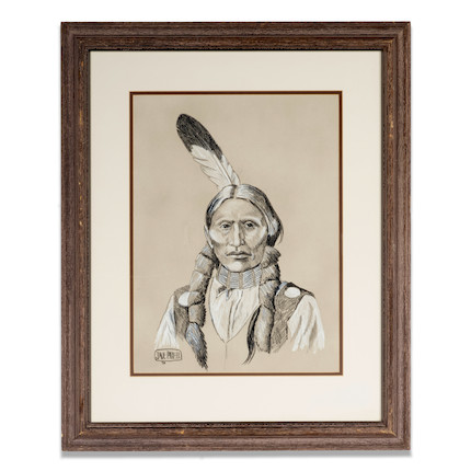 Bonhams : David Powell (born 1954) Blackfoot Heraldry, The Bear Spear ...