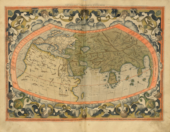 PTOLOMAEUS, CLAUDIUS. c.100-c.170. Geographiae libri octo, edited by Gerard Mercator.  Cologne Godfried von Kempen, 1584. image 1