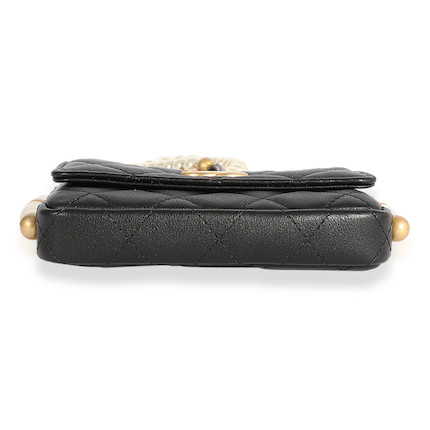 Bonhams : Chanel a Black Quilted Lambskin Quilted About Pearls Mini Bag ...