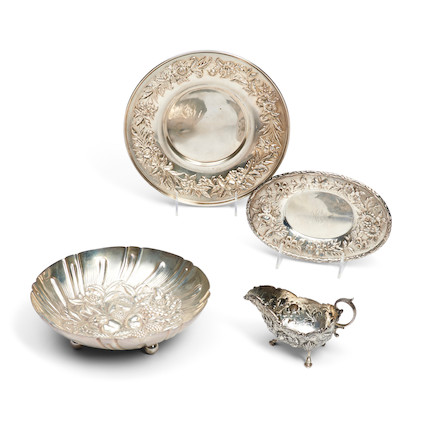 Bonhams Skinner : Four Pieces of S. Kirk & Son Sterling Silver Tableware,