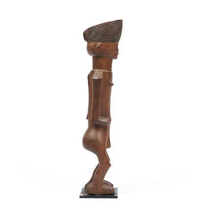 A Chokwe wood figure  ht. 18 3/4 in. image 3