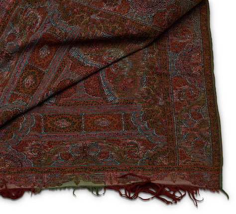 Bonhams Skinner : European Long Shawl Western Europe 5 ft. 2 in. x 10 ...