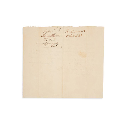 Bonhams Skinner : Sherman, Roger (1721-1793), Autograph Letter Signed