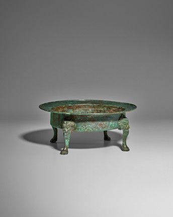 AN ANCIENT BRONZE FOOTED BRAZIER   Liao dynasty image 1