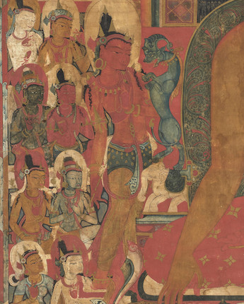 A THANGKA OF THE BUDDHA TIBET, LATE 12TH/EARLY 13TH CENTURY image 3