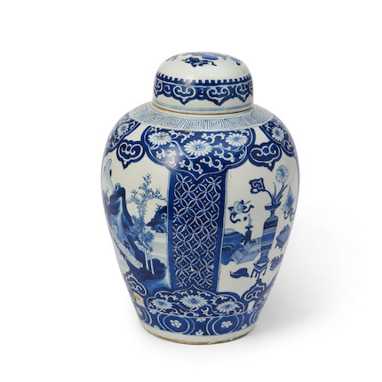 Blue and White Covered Jar image 2
