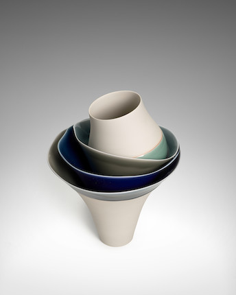 FUKUMOTO FUKU (1973-) Moonlight Stacking Vase Heisei era (1989-2019), 2014 image 1