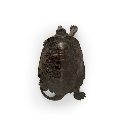 Bonhams Skinner : Bronze Okimono of a Turtle