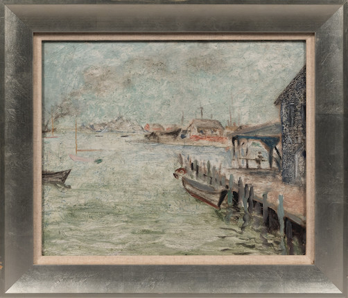 Milton Avery (American, 1885-1965) Untitled (The Wharf) 14 x 16 3/4 in. (35.6 x 42.6 cm.) framed 18 1/4 x 21 1/4 in. image 2