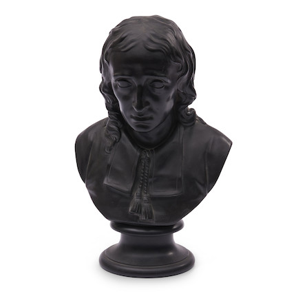 Wedgwood Black Basalt Bust of Milton, England, 19th century, image 1