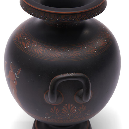Wedgwood Encaustic Decorated Black Basalt Vase, England, early 19th century, image 3