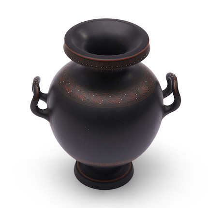 Wedgwood Encaustic Decorated Black Basalt Vase, England, early 19th century, image 2