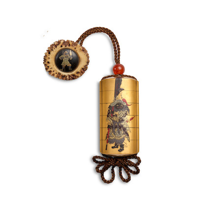 BAITOKUSAI A Gold Lacquer Five-Case Inrō Edo period (1615-1868) or Meiji era (1868-1912), 19th century image 1
