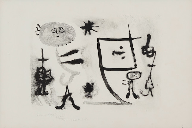 Bonhams Joan Miró 1893 1983 Plate 1 From Album 13