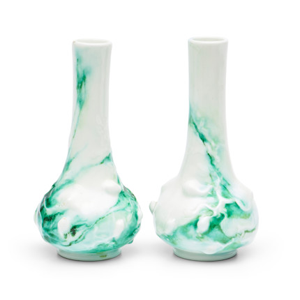 Pair of Royal Doulton Chinese Jade Vases, England, c. 1930, image 4