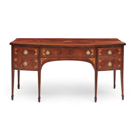 Hepplewhite Inlaid and Veneered Mahogany Sideboard, England, late 18th century. image 1