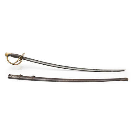 Bonhams Skinner : U.S. Model 1860 Light Cavalry Saber and later Scabbard,