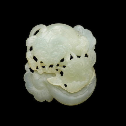 Bonhams : White Mutton-Fat Nephrite Jade Carving--A Member of the 100 ...