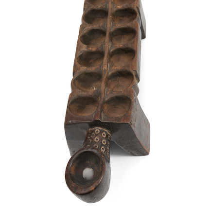 A Dan Mankala game board lg. 25 1/4, ht. 6 3/4, wd. 5 1/4 in. image 3