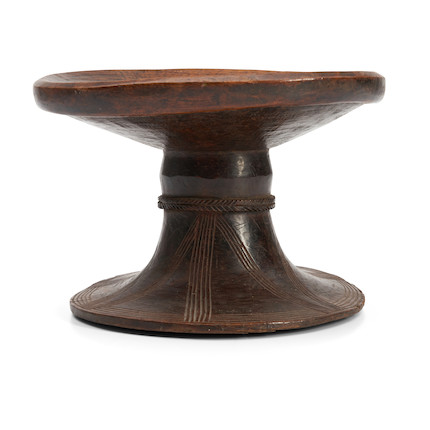 A Mangbetu stool ht. 7, wd. 10 in. image 5