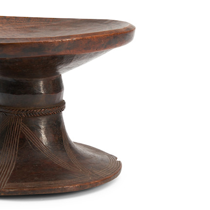 A Mangbetu stool ht. 7, wd. 10 in. image 3