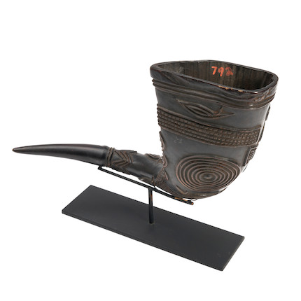 A Kuba drinking horn  lg. 16 in. image 3