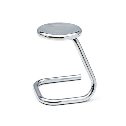 Contemporary Chromed Stool image 1