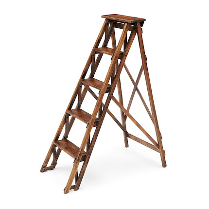 Bonhams Skinner : Walnut Folding Ladder