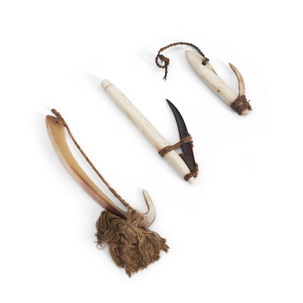 Three Oceanic fish hooks lg. 4 1/8, 3 3/4, and 2 1/2 in. image 1
