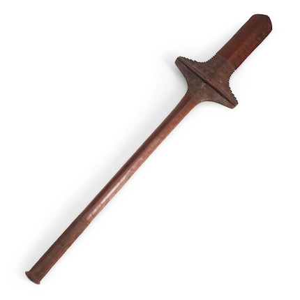 A Fijian hardwood dance club, kinikini lg. 40, wd. 9 in. image 5
