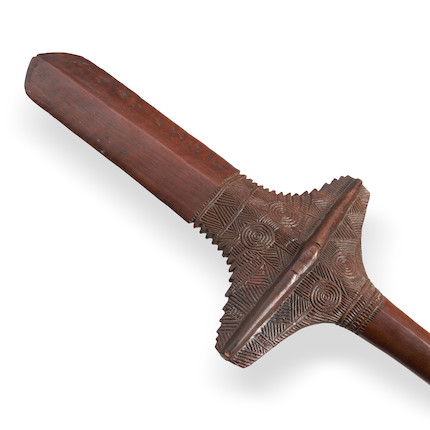 A Fijian hardwood dance club, kinikini lg. 40, wd. 9 in. image 4