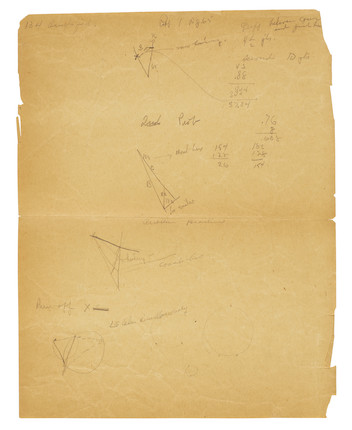 AMELIA EARHART'S ANNOTATED COPY OF BOWDITCH'S PRACTICAL NAVIGATOR. BOWDITCH, NATHANIEL. The American Practical Navigator.  Washington, D.C. Government Printing Office, 1926. image 7